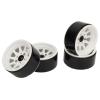 4pcs RC Wheel Rim Set Zinc Alloy Steel Universal 1.9 Inch 10 Rims RC Crawler Car Wheel Hub Axial for SCX10 II III (White) view 4
