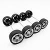 10PCS Toy Car Wheels 40mm Rubber Tire Wheels with Metal Shaft for RC Car Truck DIY Model Toy Wheel Replacement Accessories (3X40mm) view 2