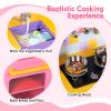 BRINJOY Kids Kitchen Playset, Wooden Pretend Play Kitchen for Kids w/Faucet, Sink, Stove, Oven, Curtains, Cookware, Storage Cabinets, Toddler Role Play Toy Kitchen Set Gift for Girls Boys Ages 3+ view 4
