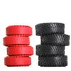 1.9 inch 120mm RC Crawler Tires 4 Pcs Built-in Low Center of Gravity Silicone Pads High Grip Mud Tires For 1/10 RC Crawler car TRX4 Axial SCX10 RC4WD D90 TF2 Redcat Gen8 Tamiya CC01 Axial%t029(Red) view 4