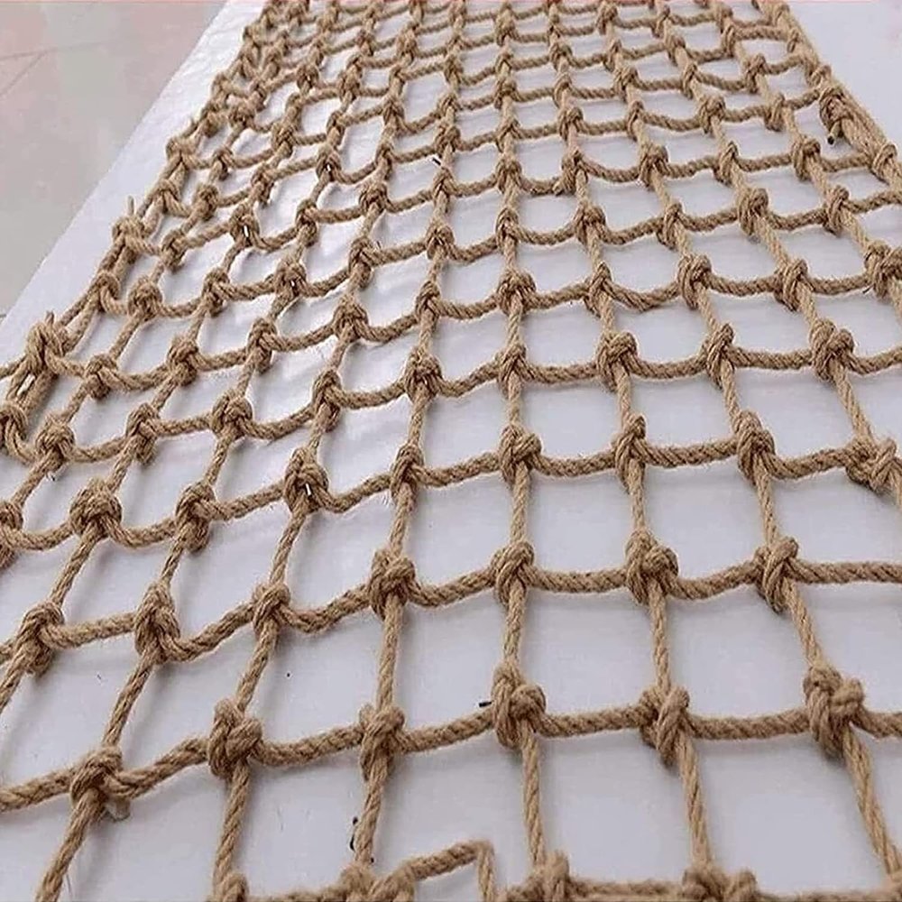 TZLGMDER Children's Climbing net Outdoor Climbing Net, Cargo Rope Ladder Net, Enhance Adult Balance, Coordination and Strength(4 * 4m(12.12 * 12.12ft))