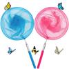2 Pack Telescopic Butterfly Nets for Kids Outdoor Exploration, Catching Insect Net, Fishing Nets, Outdoor Tools for Catching Bugs Fish Insect Ladybird, Nature Exploration Toys view 1