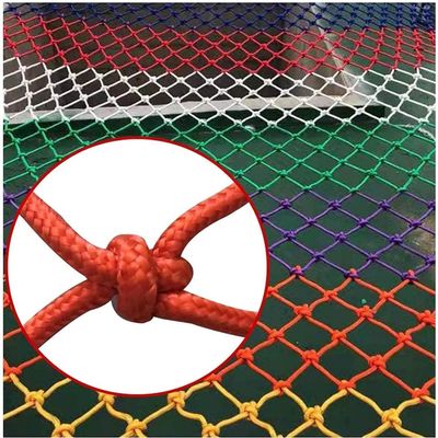 TZLGMDER Children's Climbing net Climbing Mesh Cargo Mesh Colourful Mesh Outdoor Rope Ladder Mesh Railing Decoration(2 * 2m(6.6 * 6.6ft))