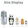 Tngan Nesting Dolls, 5Pcs 6" Tall Russian Nesting Dolls, Handmade Matryoshka for Kids, Wooden Stacking Toys for Christmas Home Wedding Party Decorations (Elephant) view 2