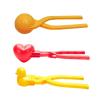 2Pcs Winter Snowball Clips Heart Shape Snowball Maker Clip Adults Snow Sand Mold Snowball Fight Outdoor Fun Sports(Type s) view 2