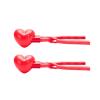 2Pcs Winter Snowball Clips Heart Shape Snowball Maker Clip Adults Snow Sand Mold Snowball Fight Outdoor Fun Sports(Type d) view 1