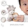 Plush Giraffe Wooden Ring Rattle view 4