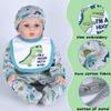 12 Pcs Reborn Baby Doll Accessories Boy 17-22 Inch Reborn Baby Boy Doll Clothes with Backpack Diapers, Cute Dinosaur Design, Babies Pretend Play Set view 3