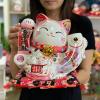 11 Inches Lucky Fortune Cat- Feng Shui Lucky Cat, Large Ceramic Piggy Bank Opening Shop Lucky Gift with Bells Home Decoration Suitable for Shop, Restaurant, Living Room and Home Decoration view 2