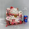 11 Inches Lucky Fortune Cat- Feng Shui Lucky Cat, Large Ceramic Piggy Bank Opening Shop Lucky Gift with Bells Home Decoration Suitable for Shop, Restaurant, Living Room and Home Decoration view 3
