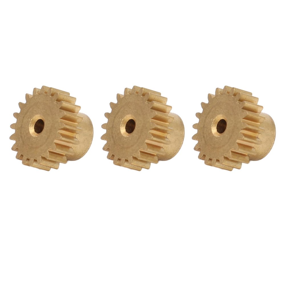20T RC Motor Gear, 3PCS 20T M0.6 Copper RC Motor Pinion Set 1/12 1/16 Cars Pinion Gear Wearable and Precise Occlusion for 370 380 390 Motors