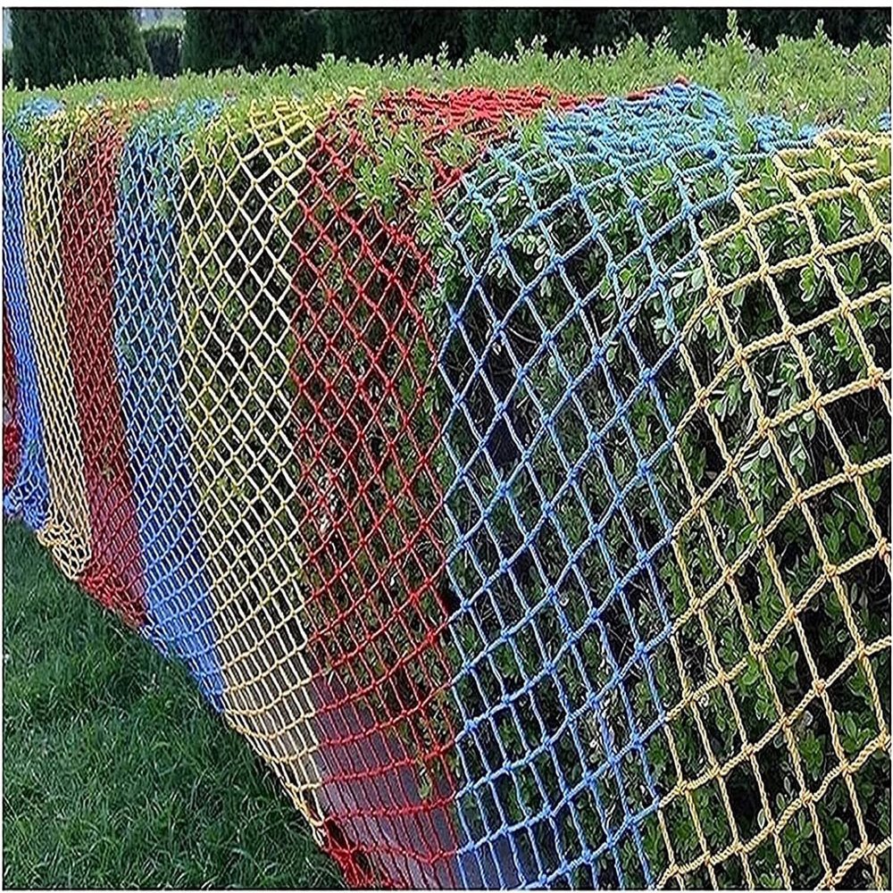 TZLGMDER Children's Climbing net Colourful Climbing Cargo Net, Universal Climbing Net for Indoor and Outdoor Playgrounds(2 * 2m)