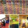 TZLGMDER Children's Climbing net Outdoor Climbing Net, Colourful Cargo Net for Indoor and Outdoor Stadium Fencing, Suitable for Playgrounds(2 * 2m(6.6 * 6.6ft)) view 3