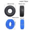1.9 inch 120mm RC Crawler Tires 4 Pcs Built-in Low Center of Gravity Silicone Pads High Grip Mud Tires For 1/10 RC Crawler car TRX4 Axial SCX10 RC4WD D90 TF2 Redcat Gen8 Tamiya CC01 Axial%t029(Blue) view 2