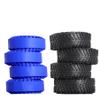 1.9 inch 120mm RC Crawler Tires 4 Pcs Built-in Low Center of Gravity Silicone Pads High Grip Mud Tires For 1/10 RC Crawler car TRX4 Axial SCX10 RC4WD D90 TF2 Redcat Gen8 Tamiya CC01 Axial%t029(Blue) view 3