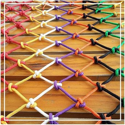 TZLGMDER Children's Climbing net Rope Mesh Stair Safety Net, Outdoor Climbing Net, Colorful Cargo Net, Playground Climbing Net(2 * 2m)