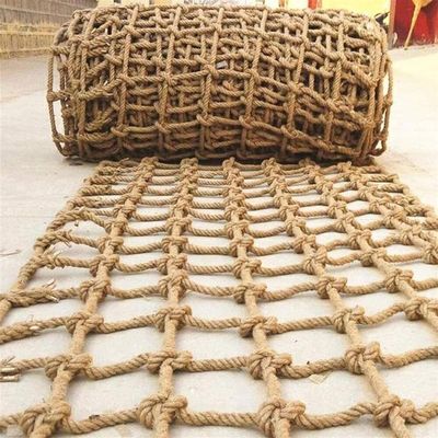 TZLGMDER Children's Climbing net Hemp Rope Safety Net Stairs Balcony Net Treehouse Climbing Woven Rope Truck Cargo Trailer Netting Playground Child Safety Netting(3m*3m)