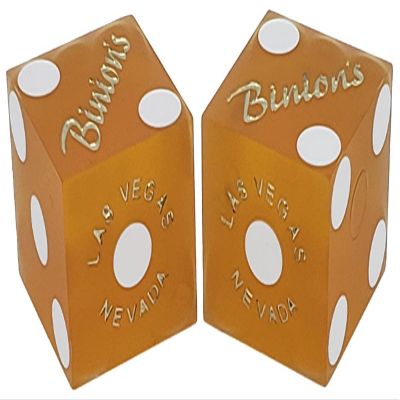 Authentic Las Vegas Casino Table-Played Craps Dice Pair Matching Serial Numbers