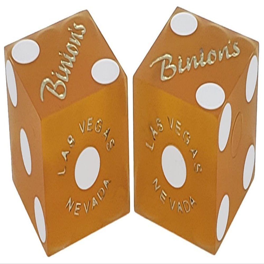 Authentic Las Vegas Casino Table-Played Craps Dice Pair Matching Serial Numbers