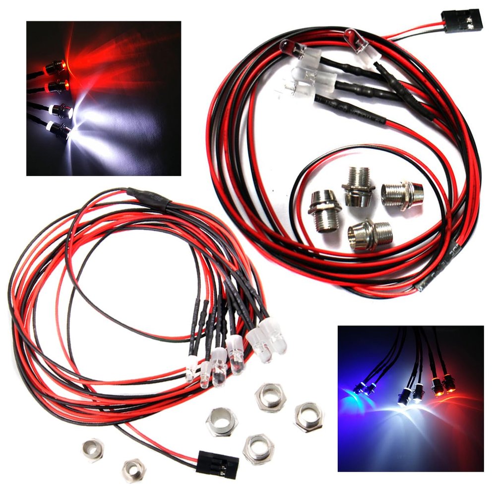 6Leds LED Light Headlights Taillight Kit Tail Light & 4LED Light Headlights Taillight Kit Accessories