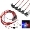 6Leds LED Light Headlights Taillight Kit Tail Light & RC Car Roof Light Bar Kit Body Shell Roof Luggage Lights view 1