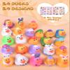 24 Pcs Easter Rubber Ducks, Assortment Duckies in Bulk for Ducking, Mini Rubber Duckies for Kids Baby Bath Pool Toys, Floater Duck Easter Basket Stuffers and Party Favors view 2