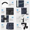 YFATUEO Shopping Trolley Stair Climber 2-in-1 Shopping Trolley Foldable Removable Bag Shopping Aid Trolley Waterproof 6 Wheels -Grey view 3
