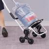 YFATUEO Shopping Trolley Stair Climber 2-in-1 Shopping Trolley Foldable Removable Bag Shopping Aid Trolley Waterproof 6 Wheels -Grey view 4