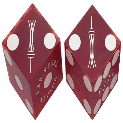 Authentic Las Vegas Casino Table-Played Craps Dice Pair Matching Serial Numbers