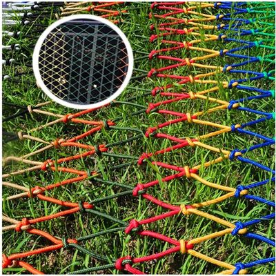 TZLGMDER Children's Climbing net Climbing Net Colourful Cargo Net Outdoor Rope Ladder Net for Indoor and Outdoor Activities(2 * 2m(6.6 * 6.6ft))