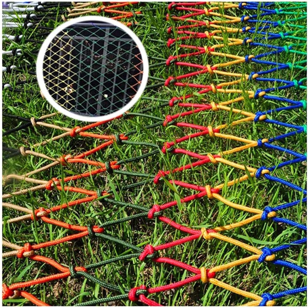 TZLGMDER Children's Climbing net Climbing Net Colourful Cargo Net Outdoor Rope Ladder Net for Indoor and Outdoor Activities(2 * 2m(6.6 * 6.6ft))