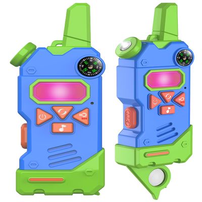 Walkie Talkies for Kids,5 Colourful Channels 2 Way Radio,Compass Flashlight and Magnifying Glass,3 Miles Long Range for Adventure Game,Outside, Camping, Hiking,Toys for 3-12 Year Old Boys Girls