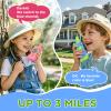 Walkie Talkies for Kids,5 Colourful Channels 2 Way Radio,Compass Flashlight and Magnifying Glass,3 Miles Long Range for Adventure Game,Outside, Camping, Hiking,Toys for 3-12 Year Old Boys Girls view 4