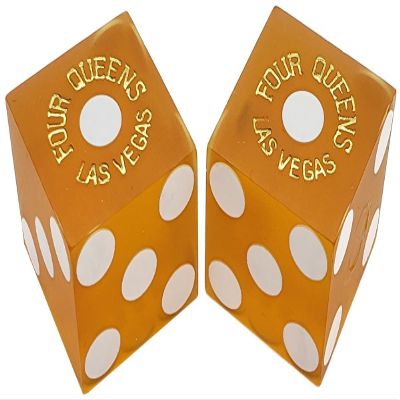 Authentic Las Vegas Casino Table-Played Craps Dice Pair Matching Serial Numbers