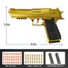 2 Pack Shell Ejecting Toy Gun - Semi-Automatic Handgun with Shell Ejection and Auto Rebound, Toy Foam Blasters & Stress Reducing Toys for Boys Girls Halloween Christmas Birthday Gifts (Black+Gold) view 2