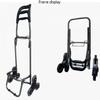 YFATUEO Shopping Trolley Shopping Cart Small Pull Trolley Luggage Trolley Portable Folding Trailer for Shopping or Travel Transporting -Blue view 3