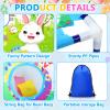 Gemscream Easter Bean Bag Toss Games with 6 Bean Bags Bunny Portable PVC Framed Cornhole Game Set for Easter Family Holiday Birthday Outdoor Game Party view 3