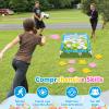 Gemscream Easter Bean Bag Toss Games with 6 Bean Bags Bunny Portable PVC Framed Cornhole Game Set for Easter Family Holiday Birthday Outdoor Game Party view 4