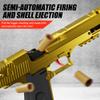 2 Pack Shell Ejecting Toy Gun - Semi-Automatic Handgun with Shell Ejection and Auto Rebound, Toy Foam Blasters & Stress Reducing Toys for Boys Girls Halloween Christmas Birthday Gifts (Black+Black) view 3