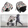 Muishi Cranes with Mountain Baby Car Seat Canopy Nursing Cover for Newborn Car Seat Breastfeeding Covers Blanket Newborn Shower Gift view 4
