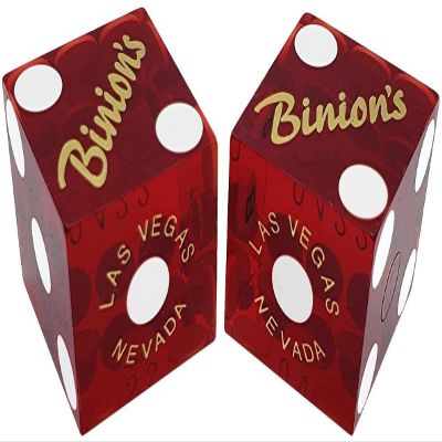 Authentic Las Vegas Casino Table-Played Craps Dice Pair Matching Serial Numbers