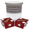 Authentic Las Vegas Casino Table-Played Craps Dice Pair Matching Serial Numbers view 2