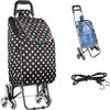 Foldable Shopping Trolley,45 L Large Capacity Shopping Trolley,with Removable Shopping Bag,Made of Waterproof Oxford Cloth Stair Climber Shopping Trolley-Pink view 1