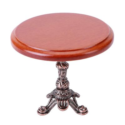 1:12 Dollhouse Miniature Round Table Cute and Vivid, Metal Material, Dollhouse Decoration Accessory, Small Size, Convenient to Place and Carry, for Dollhouse Model Toy (Round