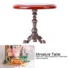 1:12 Dollhouse Miniature Round Table Cute and Vivid, Metal Material, Dollhouse Decoration Accessory, Small Size, Convenient to Place and Carry, for Dollhouse Model Toy (Round view 4