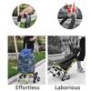 Shopping Trolley,Portable Collapsible Hand Cart with Detachable Oxford Shopping Bag and Elastic Band for Home,Upgraded Lightweight Aluminum Frame-Dark Blue view 2
