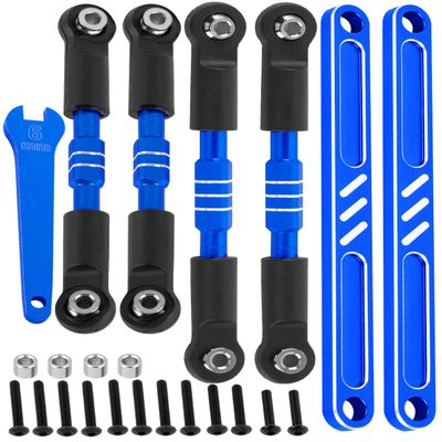 RCarmubWow RC Turnbuckles Camber Links Upgrades Part for 1/10 ECX 2WD Series RC Car,Alloy Adjustable Turnbuckle for Ruckus/Axe/Brutus/Circuit/AMP MT/AMP DB/AMP Crush/Torment,Navy Blue