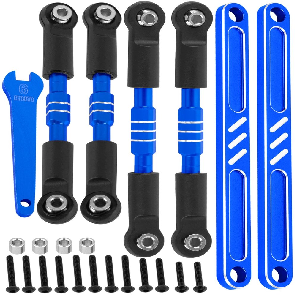 RCarmubWow RC Turnbuckles Camber Links Upgrades Part for 1/10 ECX 2WD Series RC Car,Alloy Adjustable Turnbuckle for Ruckus/Axe/Brutus/Circuit/AMP MT/AMP DB/AMP Crush/Torment,Navy Blue