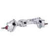 AR45P Offset Portal Axle with Constant Velocity Driveshift Two Servo Mount and Steering Rodfor for 1/10 RC Crawler Car SCX10 III (Front axle Silver) view 2