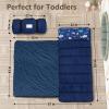 Primlect Toddler Nap Mat with Removable Pillow and Fleece Blanket, Extra Large 55''x35'' Sleeping Bag, Washable, Light, Easy to Roll up, Perfect for Daycare, Preschool, Kindergarten, Travel view 3